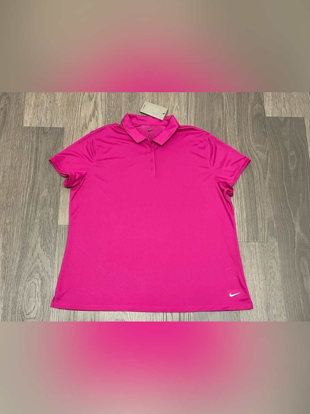 XXL 2XL Womens NIKE Dri-Fit Pink Polo Shirt Top Golf Tennis Victory DH2309-621